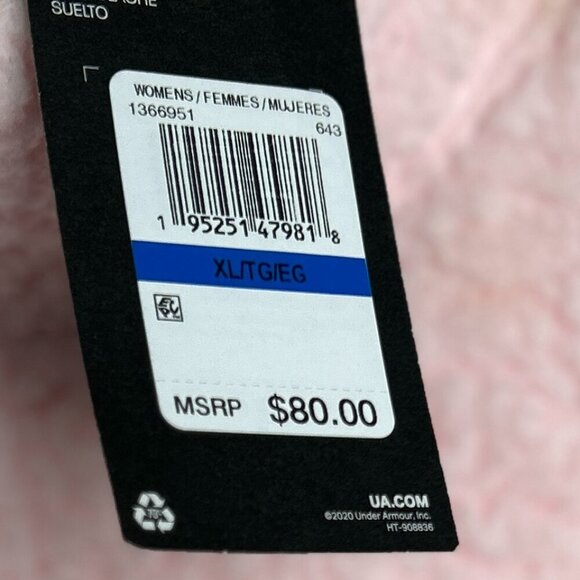 Under Armour Women's Sherpa Fleece Mock Neck Pullover Pink & Black Size XL NWTs - Picture 6 of 12